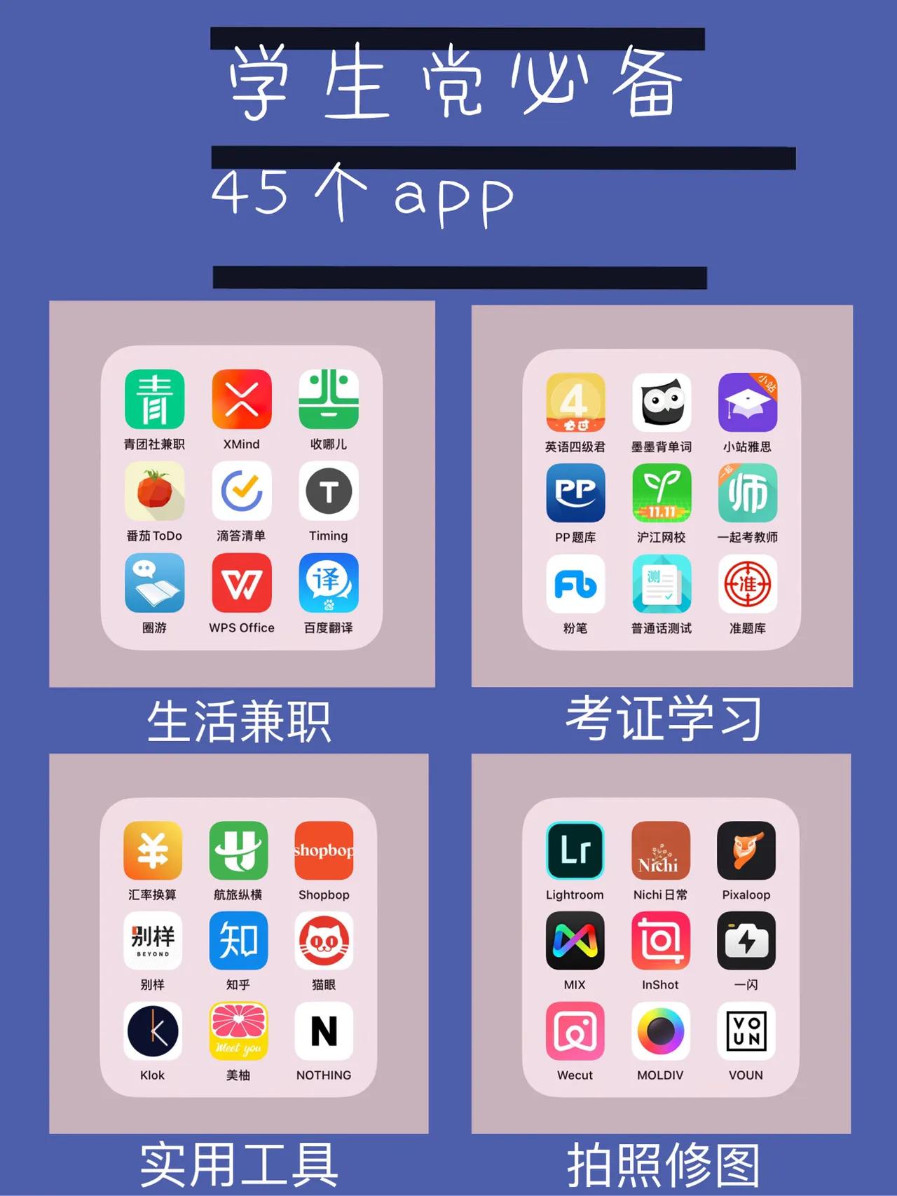 学生党装机45个app|||今天给大家分享适合学生党使用的45个APP